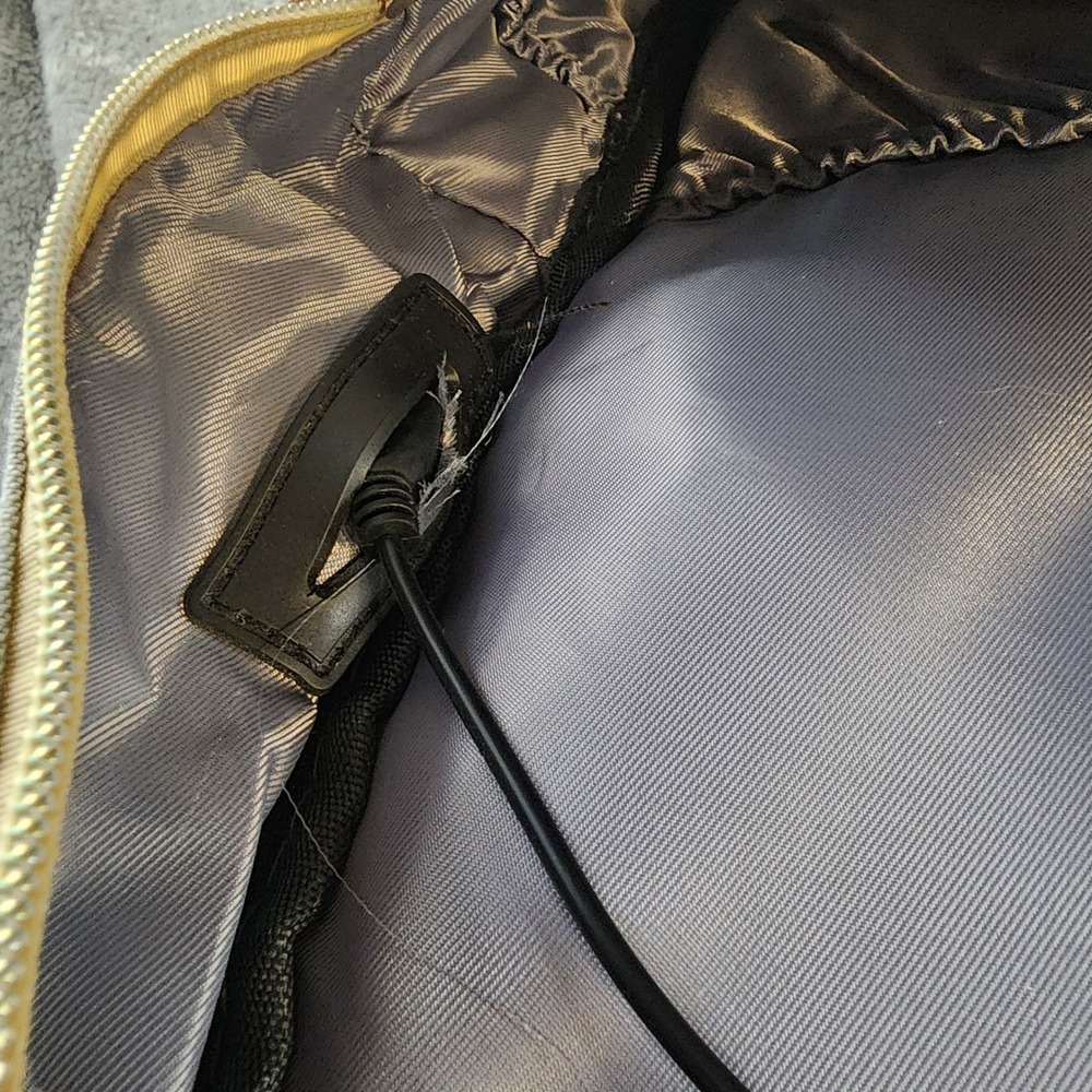 Cherrysea Diaper Bag Backpack Gray USB Charging Port Insulated Pockets Quilted - Picture 12 of 16